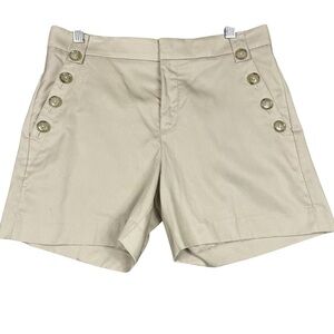 Banana Republic Button Pockets Nautical Preppy Coastal Sailor Shorts NWT - Sz 4